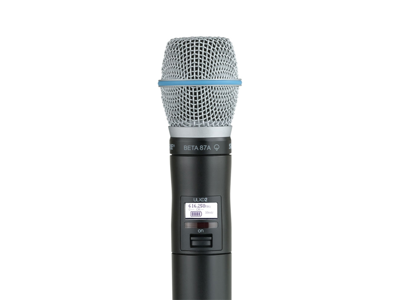 Bộ ph&aacute;t cầm tay với đầu Micro Shure ULXD2/B87A