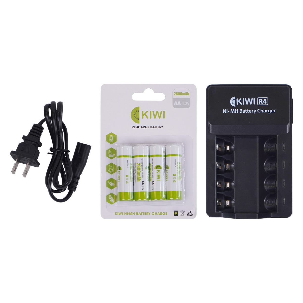 Bộ pin + sạc Kiwi (4 pin)
