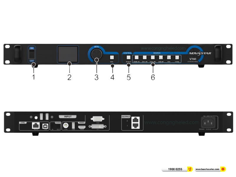 Bộ xử l&yacute; h&igrave;nh ảnh NovaStar V760