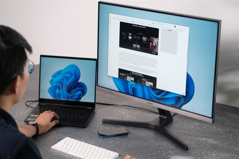 c&aacute;ch kết nối m&agrave;n h&igrave;nh với laptop