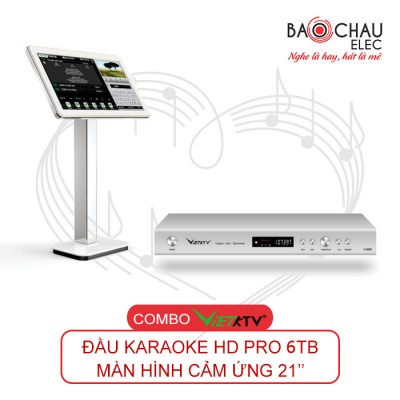 Combo VietKTV HD Pro 6TB + màn 21 inch
