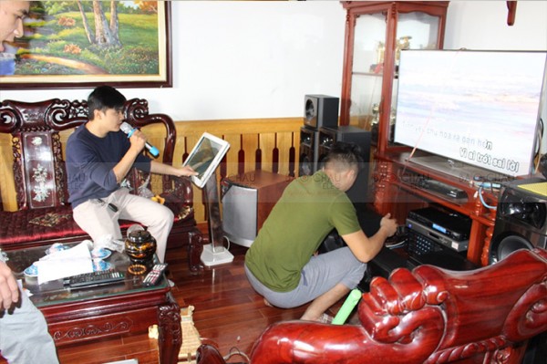 Bảo Châu elec lắp đặt dàn karaoke tại chợ Lễ Hưng Yên