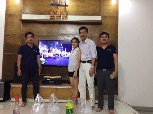 Bộ dàn karaoke đẳng cấp của gia đình anh Mừng tại Bình Dương