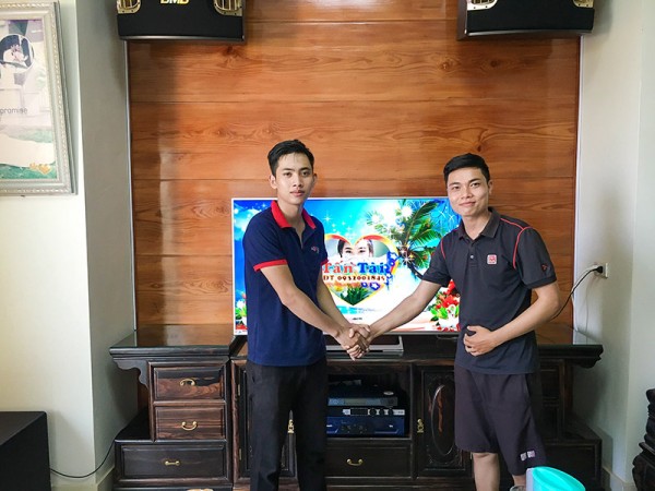 Dàn karaoke cao cấp của gia đình chị Hoa sống tại Tiền Hải, Thái Bình