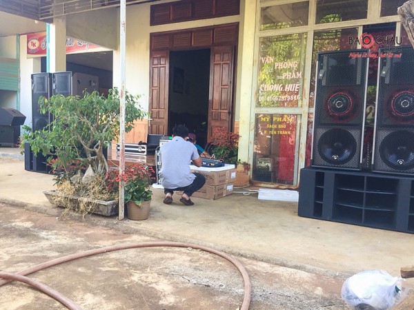 Lắp đặt dàn âm thanh đám cưới khủng cho anh Quyết tại Gia Lai