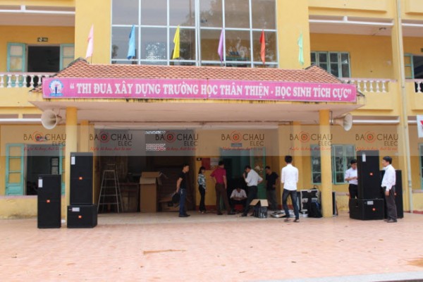 Lắp đặt dàn âm thanh hội trường cho trường THPT Lục Nam Bắc Giang