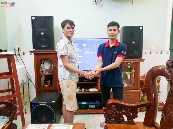 Lắp đặt dàn karaoke cao cấp cho gia đình anh Chiến sống tại Trảng Dài, Biên Hòa