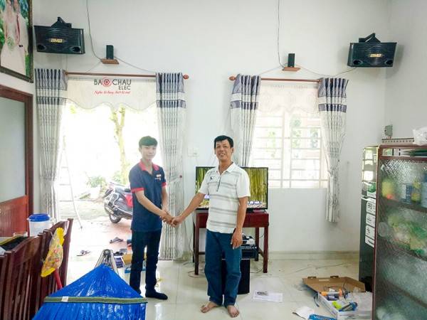 Lắp đặt dàn karaoke cao cấp giá tốt cho anh Đức sống tại Củ Chi