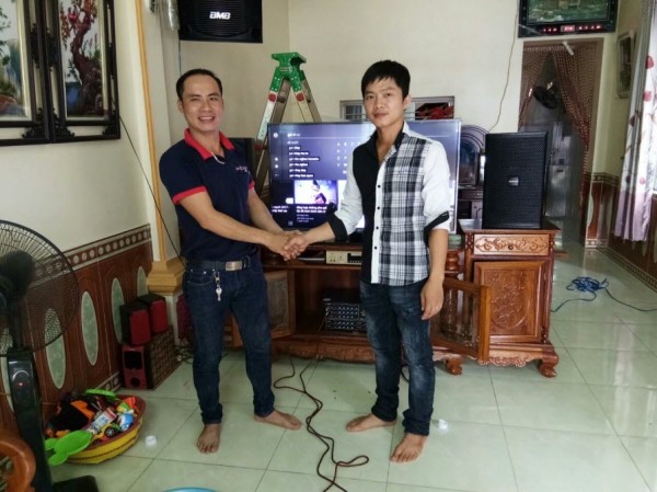 Lắp đặt dàn karaoke gia đình 30m2 cho gia đình anh Minh tại An Lão Hải Phòng