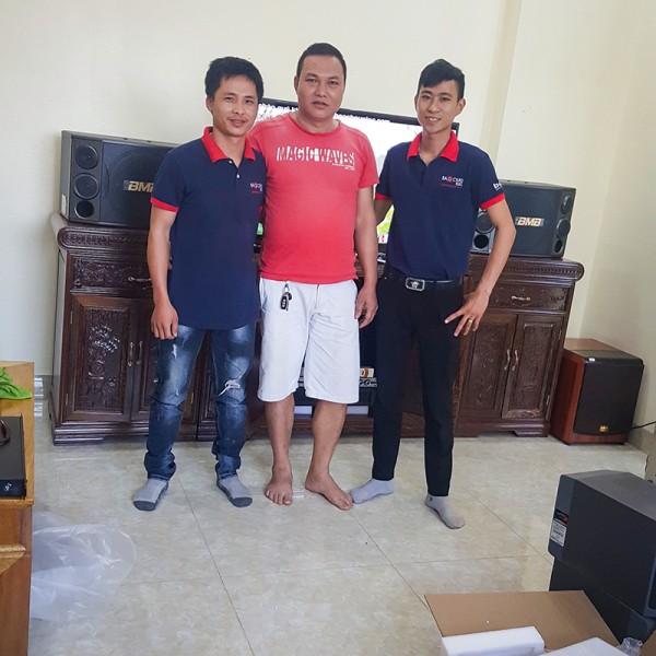 Lắp đặt dàn karaoke gia đình cao cấp cho anh Quyết tại Thanh Trì, Hà Nội