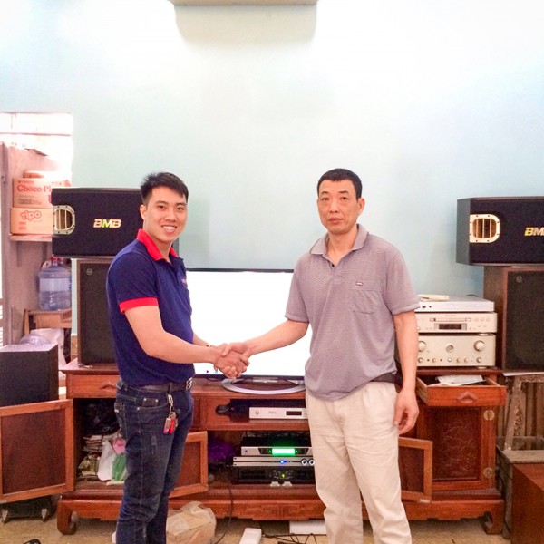 Lắp đặt dàn karaoke gia đình cao cấp cho chú Toàn tại Thanh Trì
