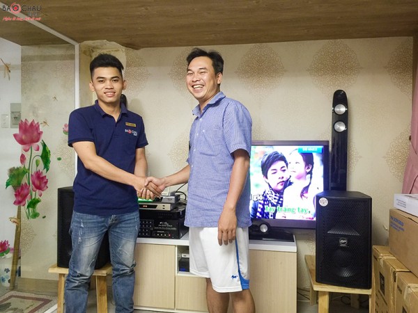 Lắp đặt dàn karaoke gia đình cực hay cho chú Thanh tại Quận Tân Phú