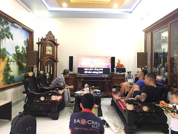 Lắp đặt dàn karaoke gia đình hơn 33 triệu cho anh Nam tại An Lão, Hải Phòng (Martin Ktwo10, SAE PKM6.5, Listensound FX-9MK, BBS B900, Sub 2000)