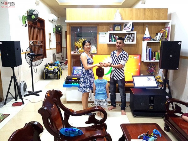Bộ dàn karaoke cao cấp của gia đình chú Bửu ở Hooc Môn (BJ-W66 Plus, TX650Q, JBL KX180, AR3600 WTK, UGX12 Plus)