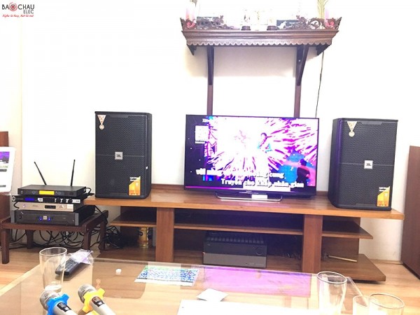 Bộ dàn karaoke JBL cao cấp của gia đình anh Năm ở Cầu Giấy ( KES 6120, JBL X6, KX 180, BCE VIP 3000, Plus 4TB)