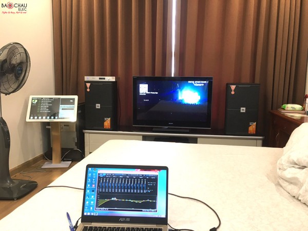 Bộ dàn karaoke JBL cao cấp của gia đình anh Nam ở Vinhome ( JBL KES 6120, Crown T7, KX180, Việt KTV Plus 4TB, UGX12 Plus)
