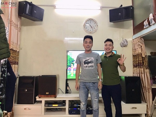 Dàn karaoke JBL cao cấp của gia đình anh Kẹo ở Hải Phòng (JBL Ki81, JBL Ki82, Crown T10, JBL KX180, BCE VIP3000)