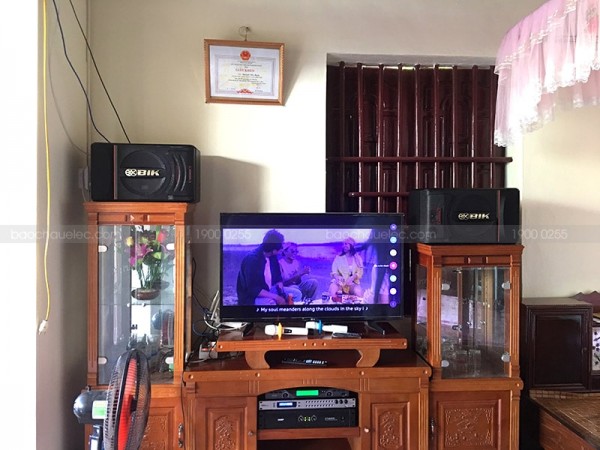 Bộ dàn karaoke BIK của gia đình chị Trang ở Hoằng Hoá, Thanh Hoá (BIK 886II, SAE CT3000, DSP9000, U900 Plus X)