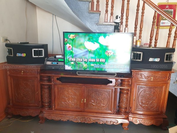 Bộ dàn karaoke BMB của gia đình anh Việt ở Hoằng Hoá, Thanh Hoá (BMB 450SE, SAE CT6000, DSP 9000, U900 plusx)