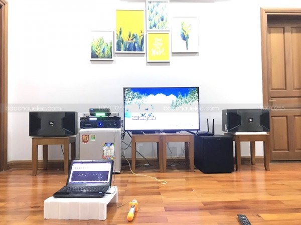 Bộ dàn karaoke JBL của gia đình anh Khang ở Cẩm Lệ, Đà Nẵng ( JBL ki310, R120SW, X5 Plus, Crown T5, 