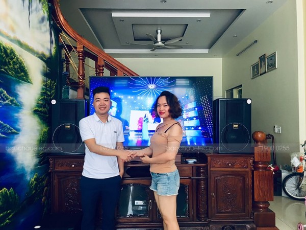 Dàn karaoke BMB cho gia đình Bác Đường ở Hồng Bàng, Hải Phòng ( BMB 3012, NS-SW300, Crown T7, FX-9MK, BCE UGX12)
