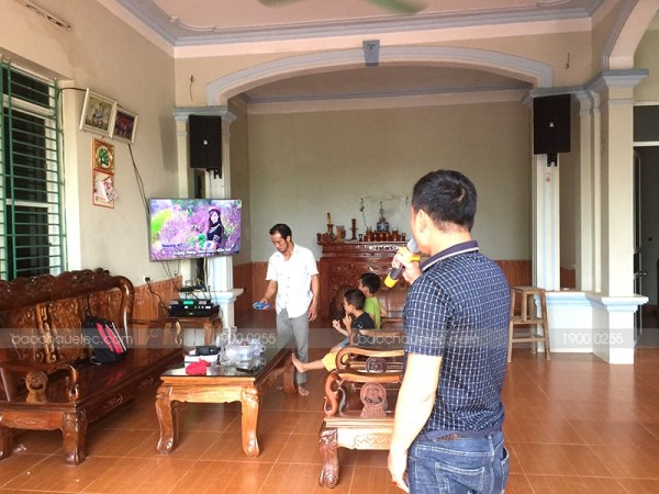 Lắp đặt dàn karaoke cho gia đình anh Việt ở Tam Dương, Vĩnh Phúc ( 12C Black, BCE 6200, BL KX180, UGX12 Luxury)