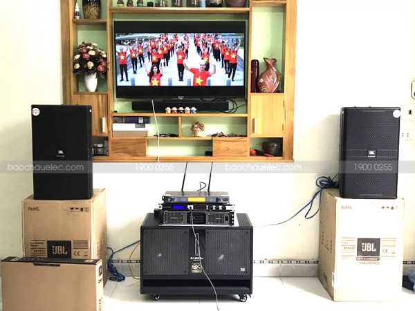 Lắp đặt dàn karaoke JBL cho gia đình anh Thịnh ở Lạng Giang, Bắc Giang ( JBL KP4012, BJ-W66 Plus, KX180, Lexpro PQM13, VIP3000)