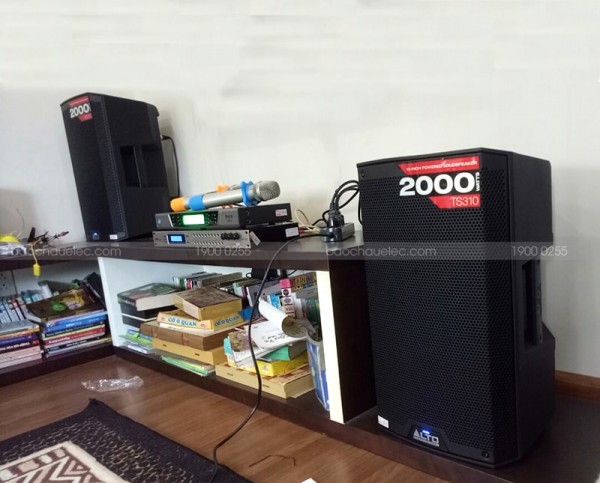 Lắp đặt dàn karaoke Alto cho gia đình chị Hoà ở Đại Lộ Thăng Long ( Alto 310, DSP 9000, BCE UGX12)