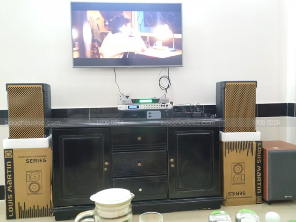 Lắp đặt dàn karaoke cho gia đình chị Thu ở Hóc Môn ( KTWO10, Sub Arirang, DSP-9000, Famous 3206, BCE UGX12)