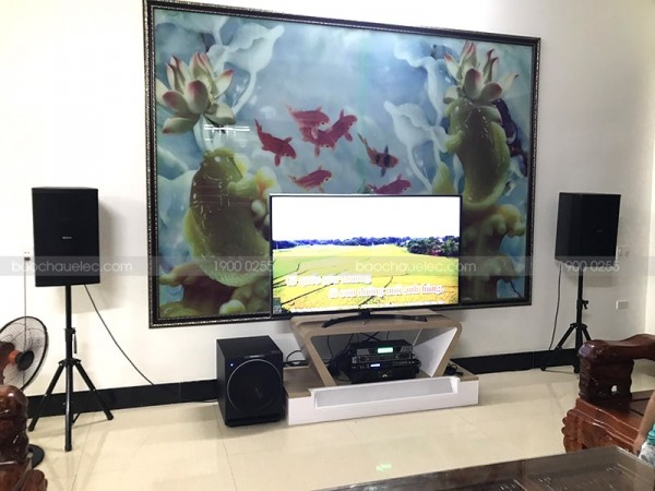 Lắp đặt dàn karaoke Domus cho gia đình anh Bắc ở Quảng Xương, Thanh Hoá ( Domus 6120, Sub 2000, BCE 6200, BCE UGX12)