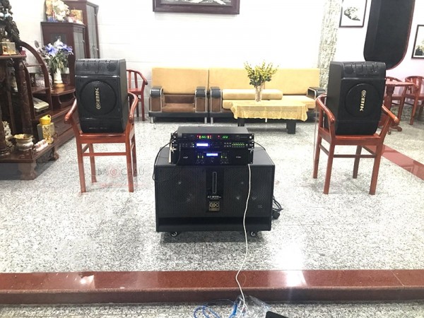 Lắp đặt dàn karaoke BIK cho gia đình anh Thế ở Sóc Trăng (BIK BS-999X, BJ-W66plus, AAP TD6004, BCE 9200+)