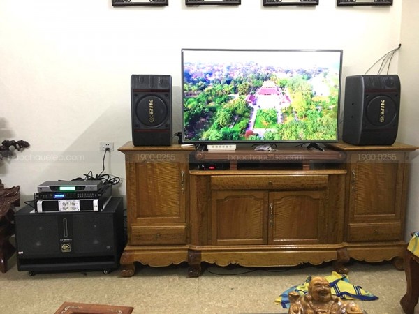Lắp đặt dàn karaoke BIK cho gia đình cô Kiều ở Lam Sơn, Thanh Hóa (BIK BS-998NV, BIK BJ-W66Plus, BCE 9200+, Famous 7406, BCE UGX12)