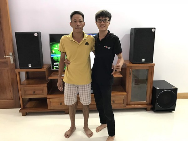 Lắp đặt dàn karaoke cho anh Thìn ở Trảng Dài, Biên Hòa (Alto AT2000, Sub2000, JBL KX180, Famous 3206, UGX12 Gold)