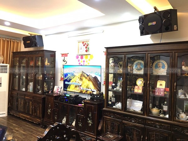 Lắp đặt dàn karaoke cho gia đình chú Cường ở Hà Nội (BMB CSE 312, DP9200+, AAP TD6004, BCE UGX12)