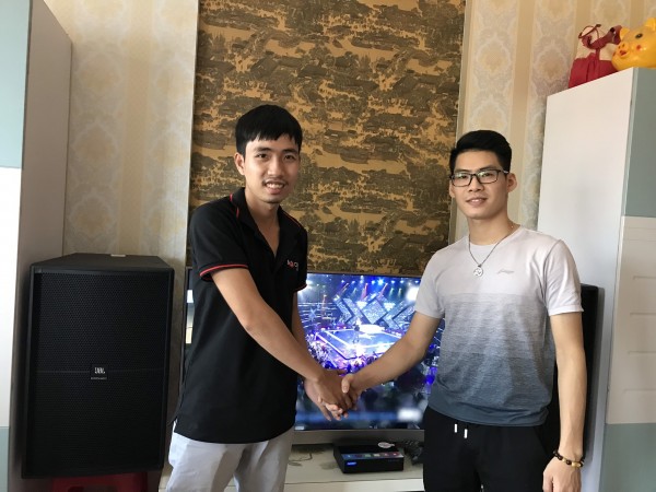 Lắp đặt dàn karaoke JBL cho gia đình anh Vinh ở Hải Phòng (JBL KP2015, BCE DP9200+, AAP TD6004, Hanet 1TB, UGX12 Gold)