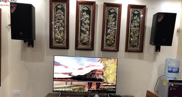Lắp đặt bộ dàn karaoke JBL cho gia đình chị Mùi ở Thanh Trì, HN (JBL MTS12, Jamo J112, JBL KX180, Crown T7, JBL VM300)