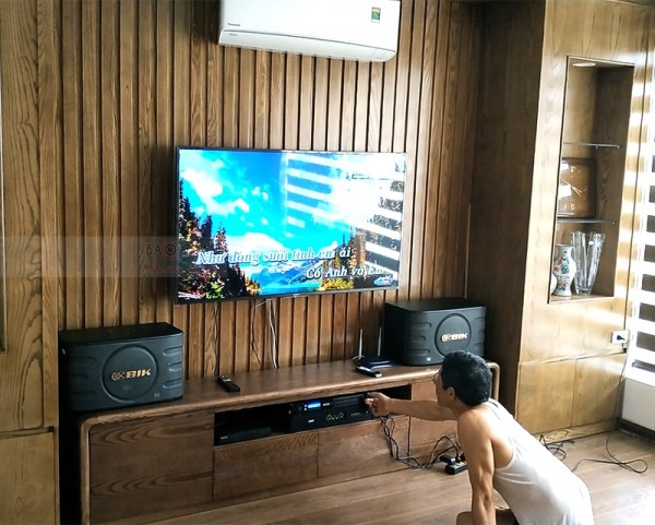 Lắp đặt dàn karaoke BIK cho gia đình chú Minh ở Mai Dịch, HN (BIK S668, SAE Ct3000, Listensound FX-9MK, BCE U900 Plus)