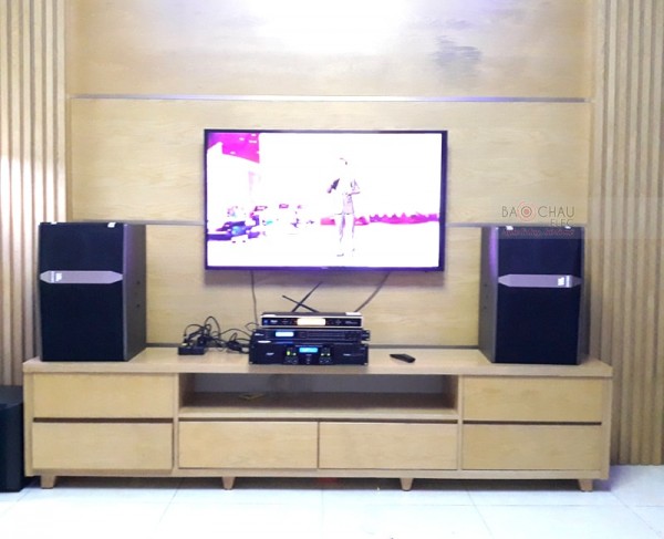 Lắp đặt dàn karaoke JBL cho gia đình anh Đoàn ở Hải An (JBL Ki512, Yamaha NS-SW300, AAP TD8004, DSP-9000, BCE UGX12 Gold)