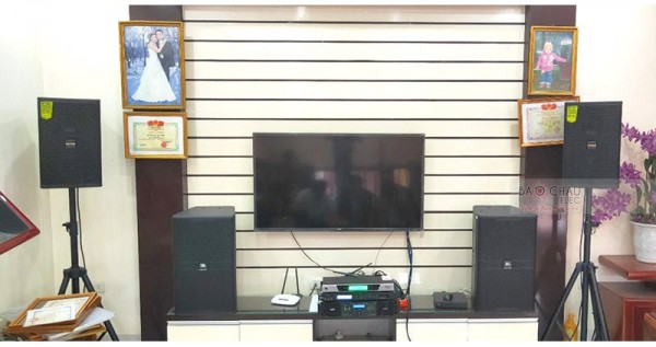 Dàn karaoke cao cấp cho gia đình anh Tâm ở Thạch Thất (JBL 4012, Domus 6100, AAP TD8004, X5 Plus, BCE UGX12)