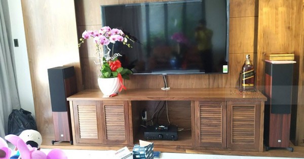 Lắp đặt dàn nghe nhạc cho gia đình anh Trí ở Bình Thạnh (JBL A180, PMA 800NE)