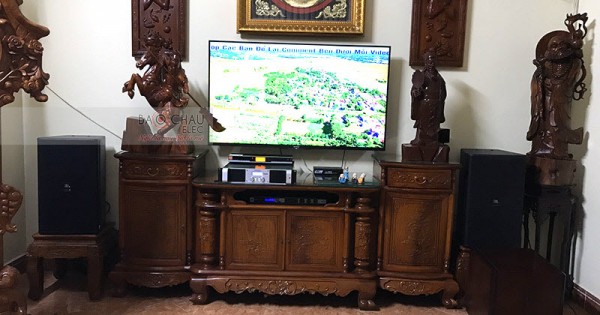 Dàn karaoke JBL gia đình chú Quyết ở Lê Đức Thọ, HN (JBL KP4012, Famous 7208, JBL KX180, BBS B900)