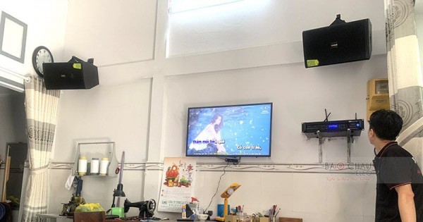 Dàn karaoke gia đình anh Phúc ở Ninh Kiều, Cần Thơ (Domus DP6100, BW 604No8, Bksound DP8000)