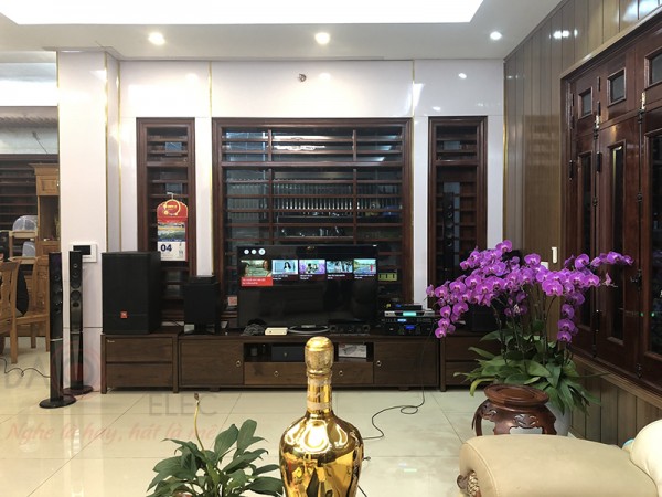 Dàn karaoke JBL cho anh Hưng tại Hà Nội (JBL CV1570, AAP TD8004, PRX418S, DMX DK-6000, BCE UGX 12)