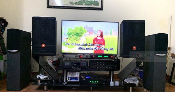 Dàn karaoke JBL gia đình anh Thiều ở Mê Linh, HN (JBL CV1270, SAE TX800Q, BPR-8500, LS-3000)