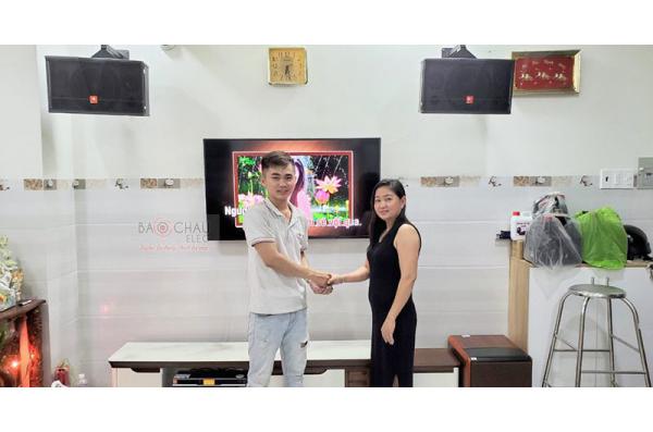 Lắp dàn karaoke gia đình chị Trinh ở Phú Nhuận (JBL CV1052T, BW 604 No8, BIK VM620A, DSP-9000, BBS B900)