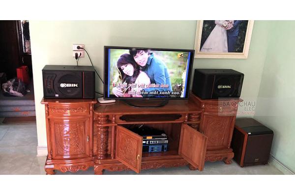 Dàn karaoke gia đình anh Hưởng ở Tứ Hiệp, Hải Dương (BIK S886II, BW 604 No8, Famous 3206, X6 Luxury, BBS B900)