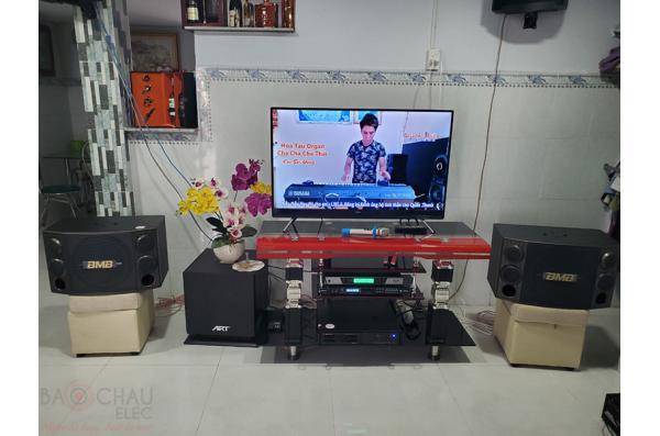 Lắp đặt dàn karaoke cho chị Hà tại Quận 9 – TP HCM (BMB 2000SE, VM620A, DK6000 Pro, BCE UGX12)