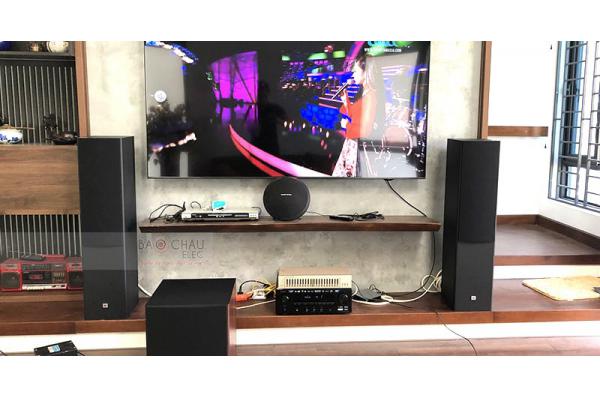 Dàn nghe nhạc gia đình anh Vịnh ở Thanh Trì, HN (JBL Stage A180, JBL A120, DRA-800H)