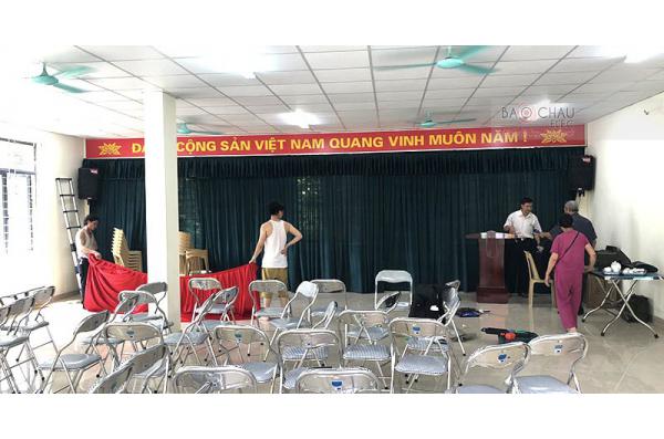 Lắp đặt 5 bộ dàn âm hội trường cho các nhà văn hóa ở Phường Thanh Xuân Nam, HN
