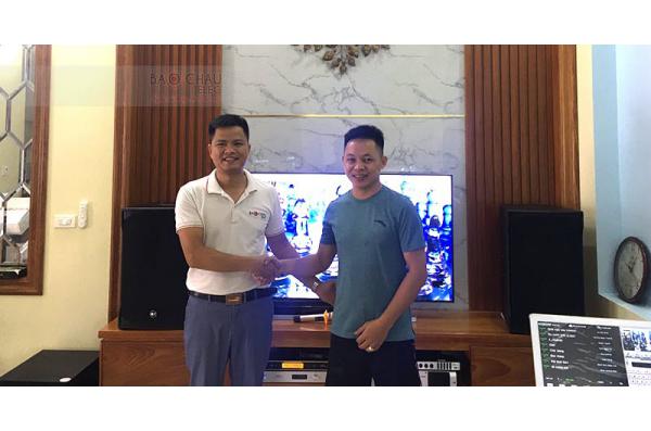 Dàn karaoke gia đình anh Đại ở Thạch Thất, HN (Emax 3112, R120SW, Famous 7208, X6 Luxury, UGX12 Gold, Plus 4TB, 22 inch)